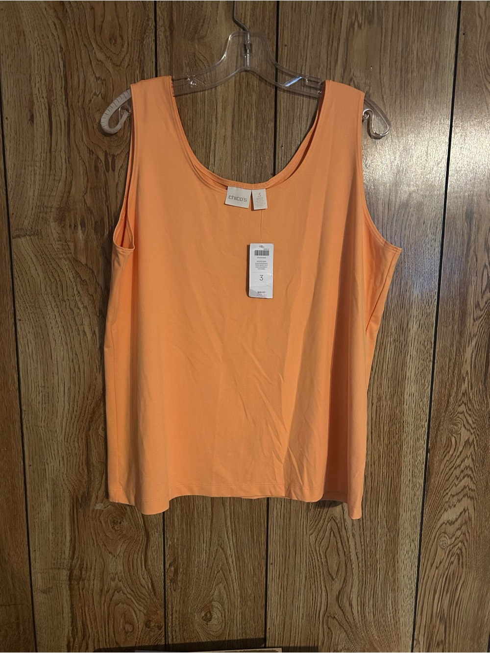 Chico’s Orange Microfiber Tank Top NWT
Size 3 (chico’s sizing)